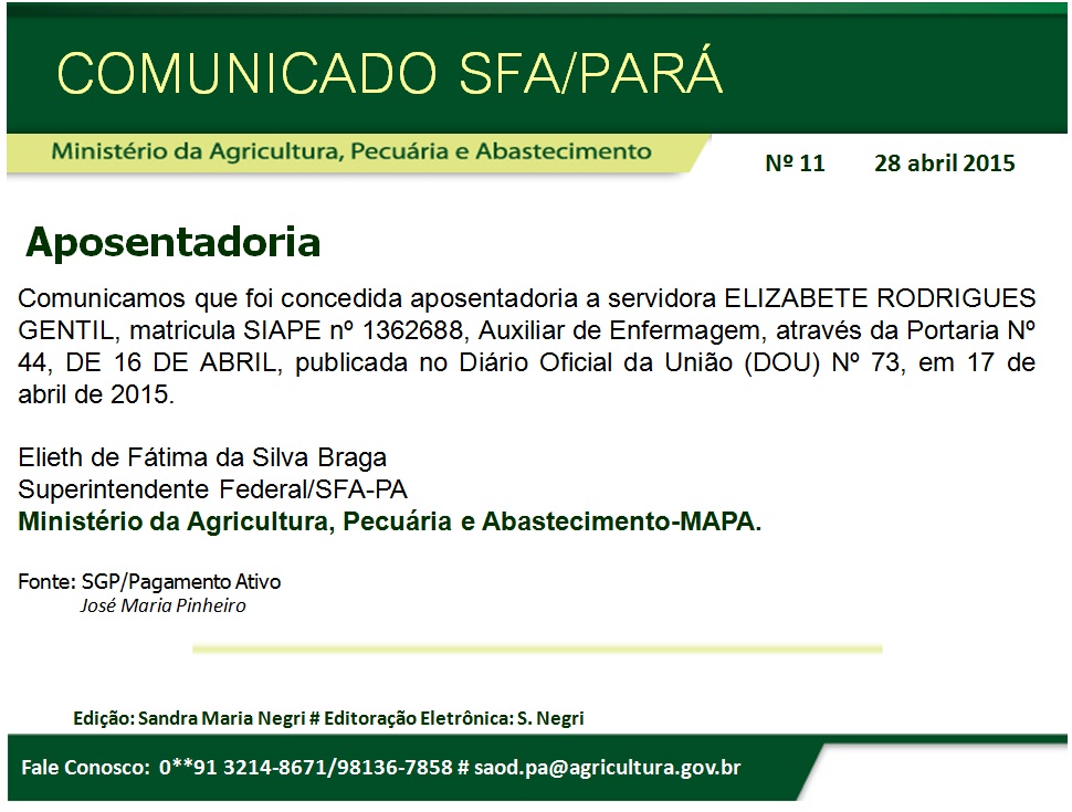 COMUNICADO Nº 11 Aposentadoria SFA-PA.jpg