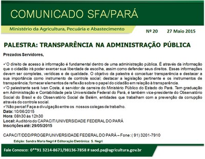 COMUNICADO Nº 20 PALESTRA NA UFPA.jpg