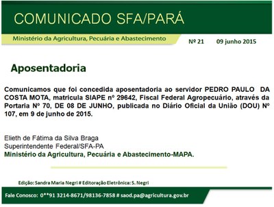 COMUNICADO Nº 21 Aposentadoria PEDRO PAULO C. MOTA 2015.jpg