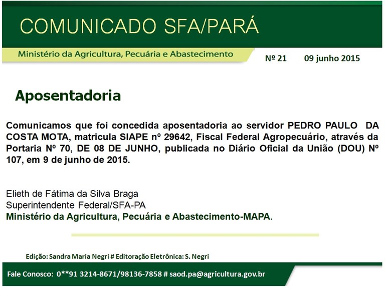COMUNICADO Nº 21 Aposentadoria PEDRO PAULO C. MOTA 2015.jpg