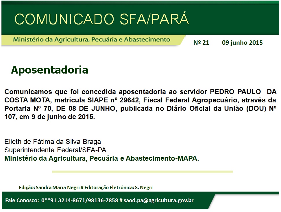 COMUNICADO Nº 21 Aposentadoria PEDRO PAULO C. MOTA 2015.jpg