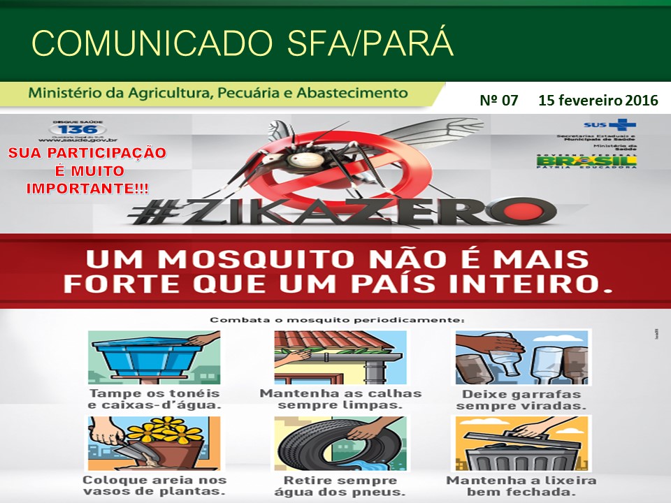 Comunicado SFA-PA Nº 07 - ZIKAZERO 15.02.2016.jpg