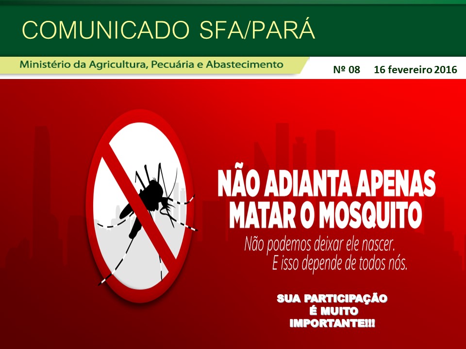 Comunicado SFA-PA Nº 08 - ZIKAZERO 16.02.2016.jpg