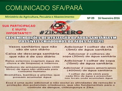 Comunicado SFA-PA Nº 09 - ZIKAZERO 16.02.2016.jpg