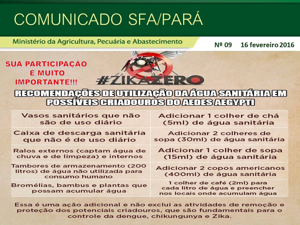 Comunicado SFA-PA Nº 09 - ZIKAZERO 16.02.2016.jpg