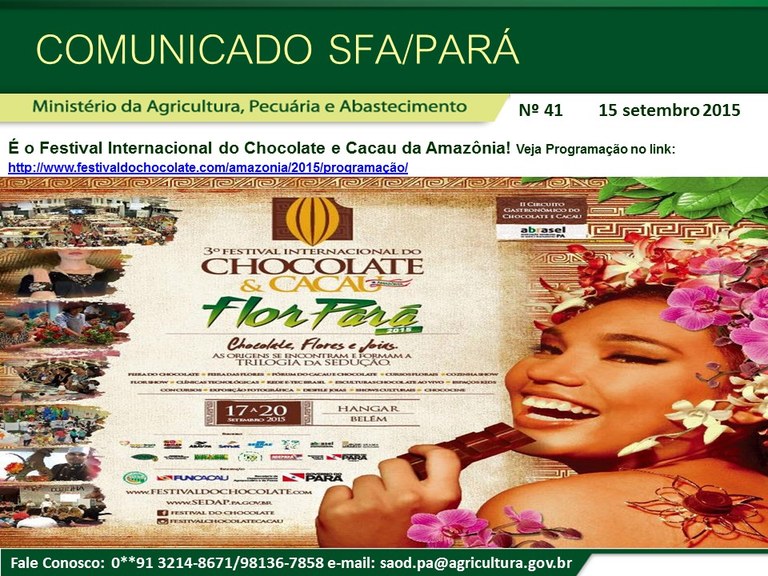 Comunicado SFA-PA Nº 41 - 3º FESTIVAL INTERNACIONAL DO CHOCOLATE - FLOR PARÁ.jpg