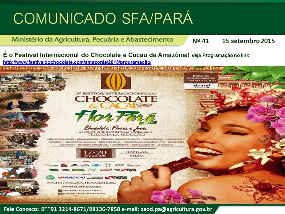 Comunicado SFA-PA Nº 41 - 3º FESTIVAL INTERNACIONAL DO CHOCOLATE - FLOR PARÁ.jpg