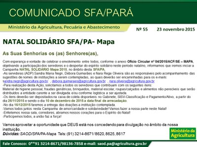 Comunicado SFA-PA Nº 55 - Natal Solidário.jpg
